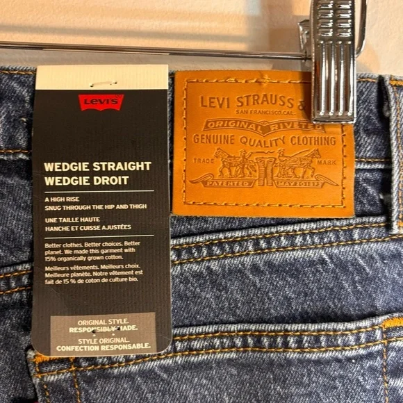 LEVI’S Sz 26 x 26 Jeans Wedgie Straight Vintage I spired Style High Waisted NEW - Picture 8 of 13